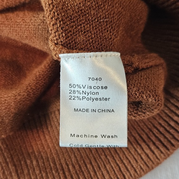 BTFBM Sweater Women's‎ XL Orange/Rust Ruffle Button Henley - Picture 5 of 8